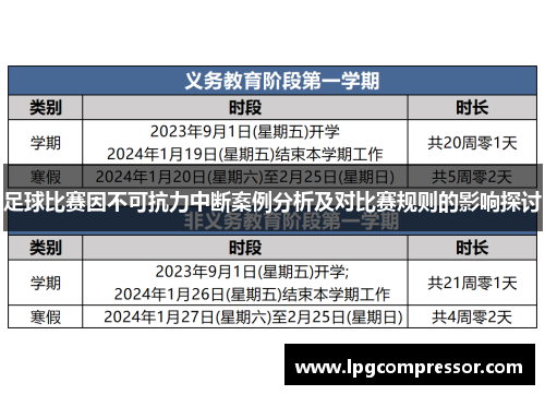 足球比赛因不可抗力中断案例分析及对比赛规则的影响探讨